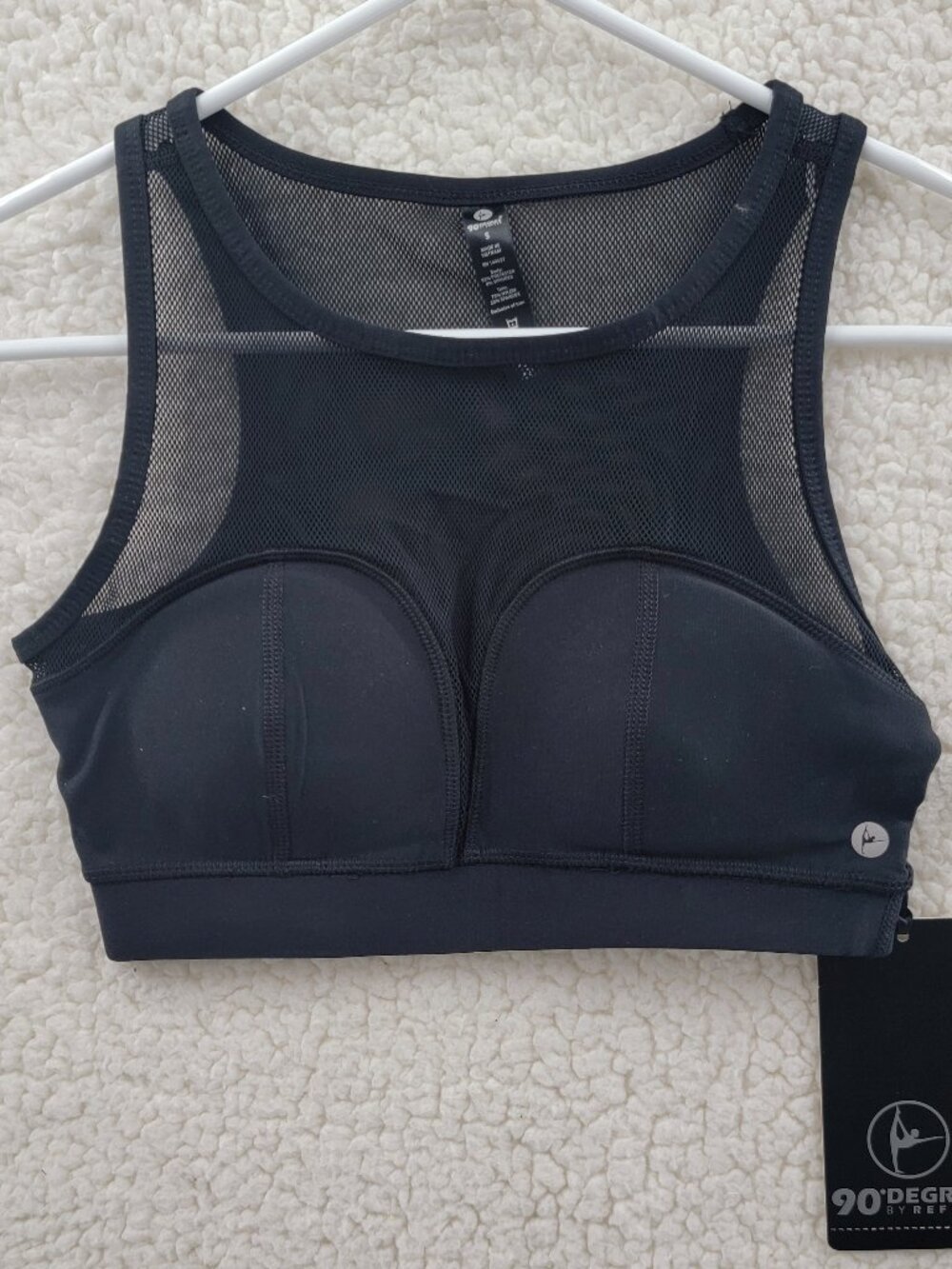 Reflex High-neck Sport Bra by 90 Degree Size Small - Black